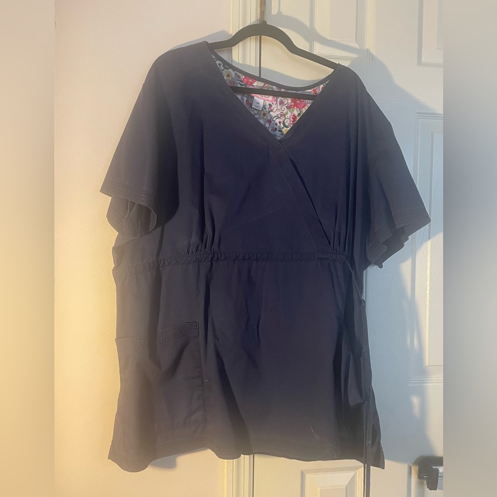 Koi Navy Tie Scrub set Top-5X pants-4X
